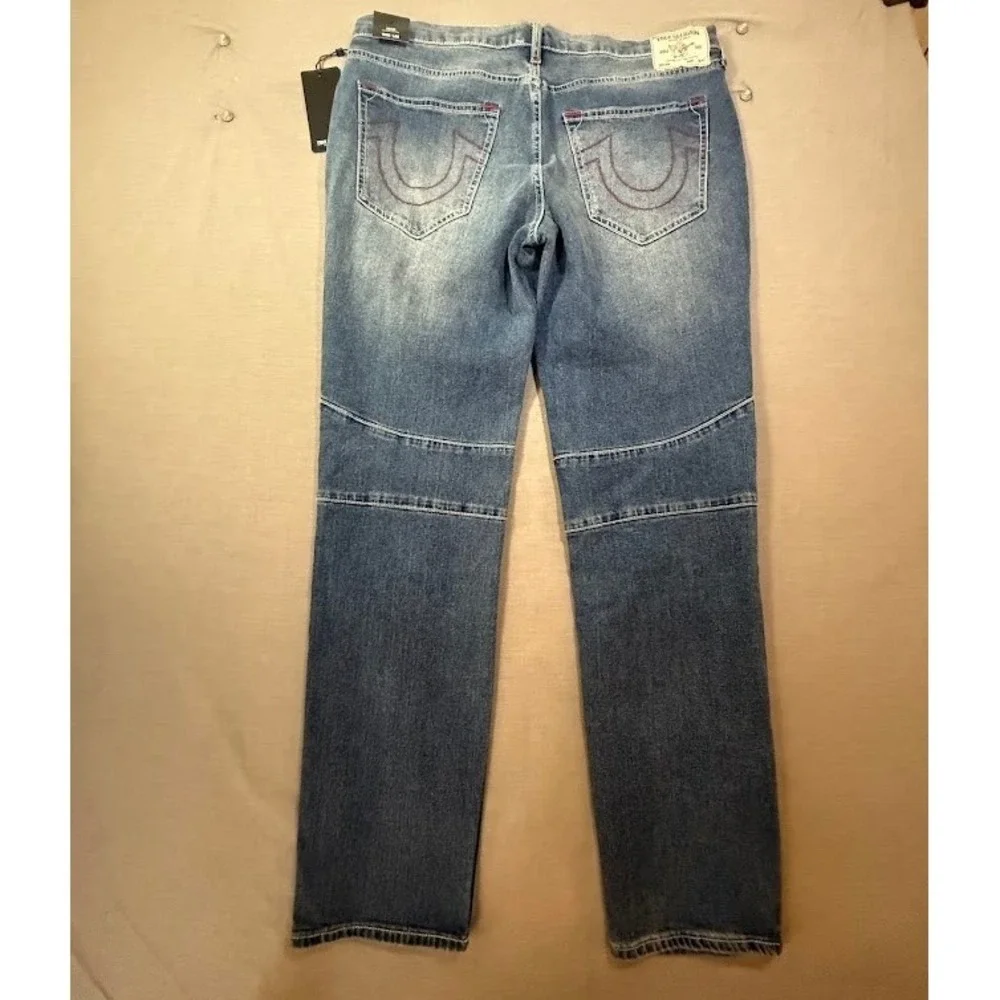 True Religion Rocco Moto Relaxed Skinny Jeans Mens‎ 36 X 31 M Speed Orchard Wash